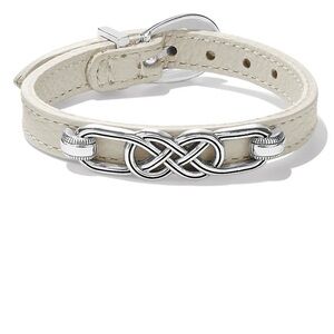 Brighton Silver Knot Accent Bracelet in Cream